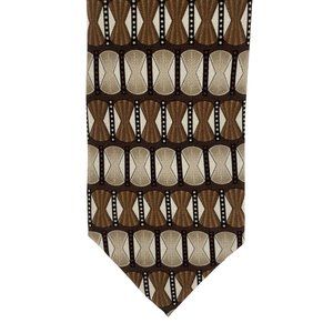 Monterrey Bay Men's Brown & Tan Silk Dress Tie